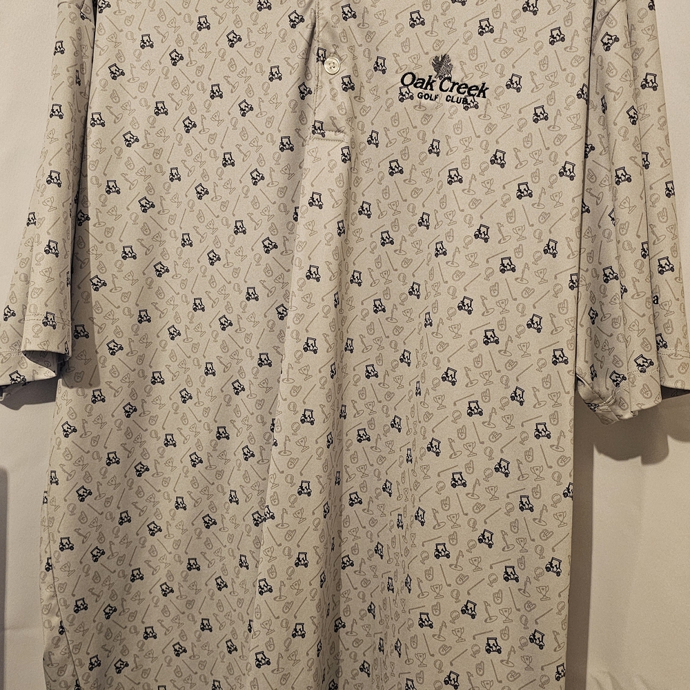 Columbia Cream Polo Shirt with Pattern